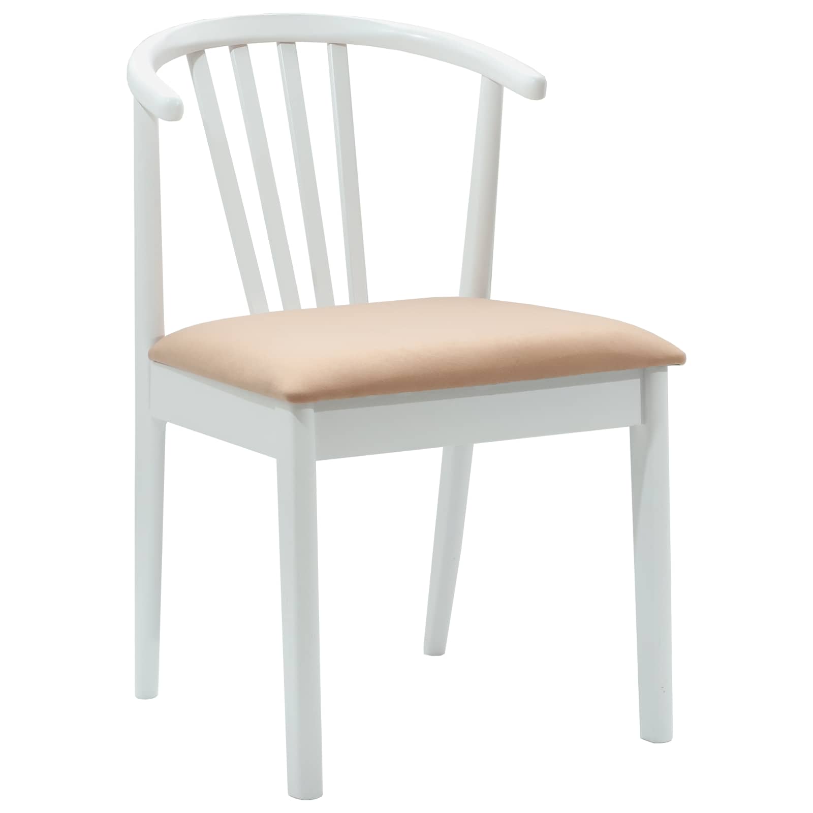 stuhl gummibaum Vintage Stühle 2er Set Gepolstert Gummibaum Weiß und Braun 51 x 61 x 8 –  WohnlyHome