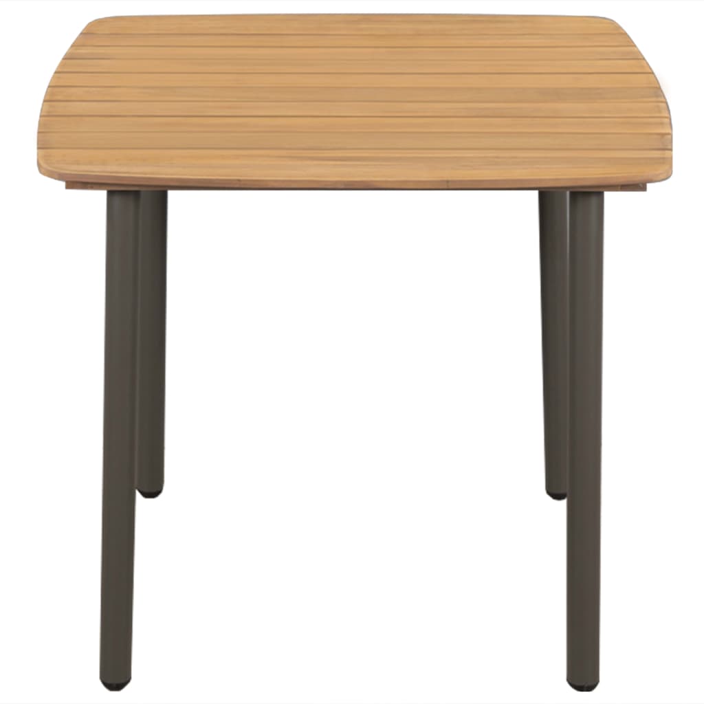 Garten Esstisch Industrial Holz Akazie Stahl Natur 80 x 80 x 72 cm