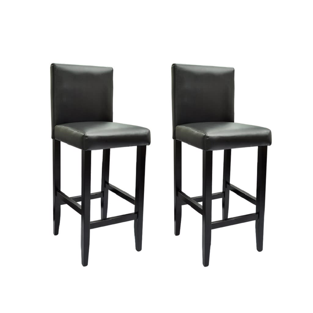 Barhocker 2 Stk. Dunkel Kunstleder