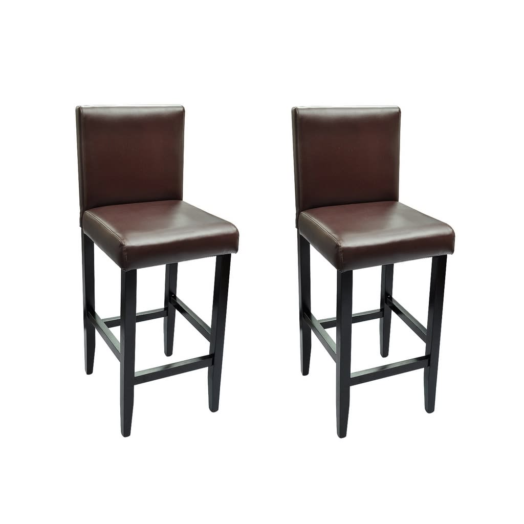 Barhocker 2 Stk. Dunkel Kunstleder