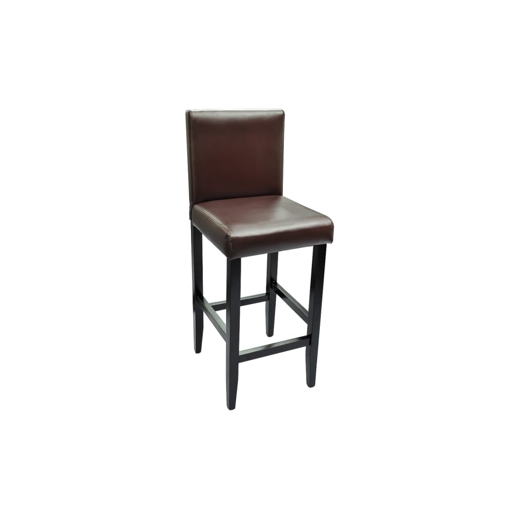 Barhocker 2 Stk. Dunkel Kunstleder