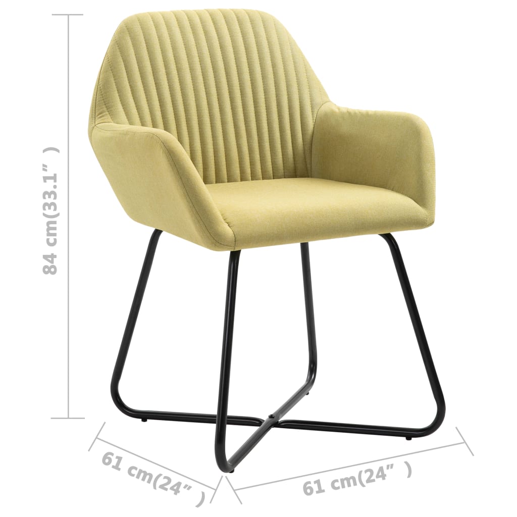 Armlehnstühle Gepolstert 2er Set Olivgrün 61 x 61 x 84 cm