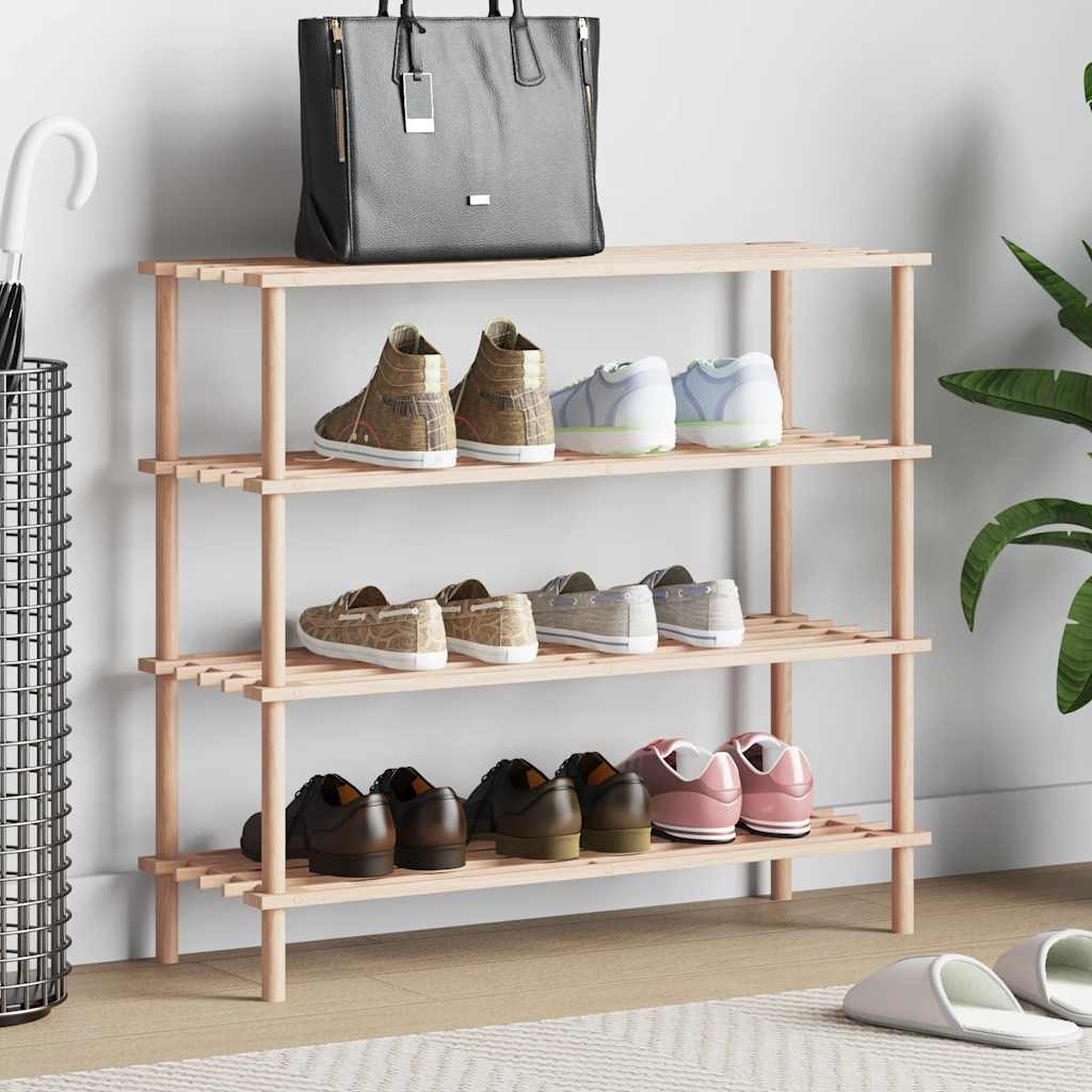 Schuhregal Mit 3 Böden Massivholz Tanne