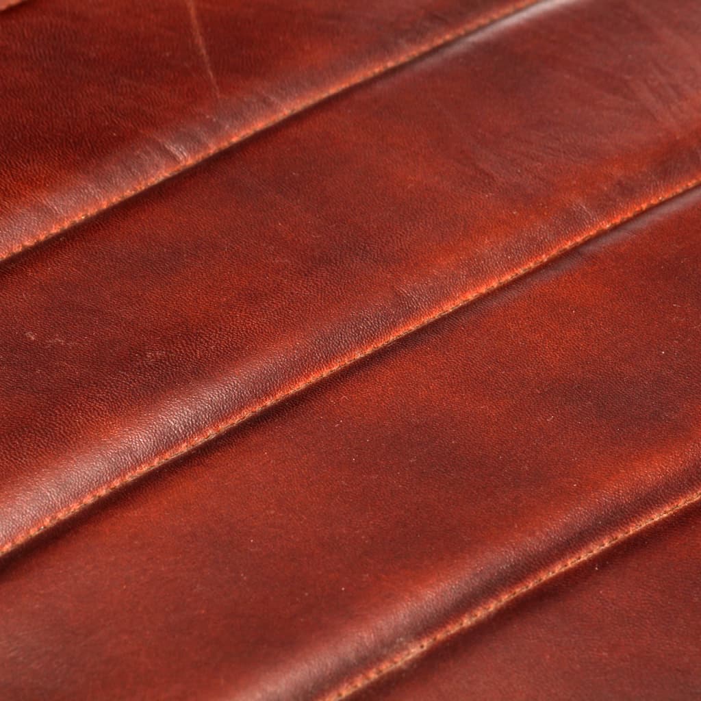 Echtleder Sessel mit Armlehnen Industrial Dunkelbraun 52 x 70 x 71 cm