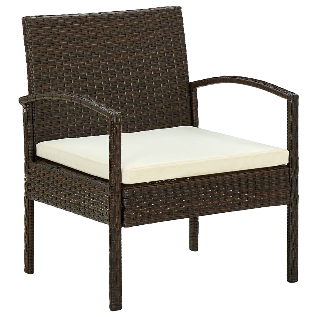Gartenstuhl Mit Kissen Poly Rattan Schwarz