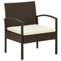 Gartenstuhl Mit Kissen Poly Rattan Schwarz