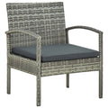 Gartenstuhl Mit Kissen Poly Rattan Schwarz