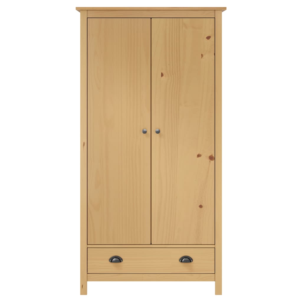 Kleiderschrank Mit 2 Türen Hill 89X50X170 Cm Massivholz Kiefer