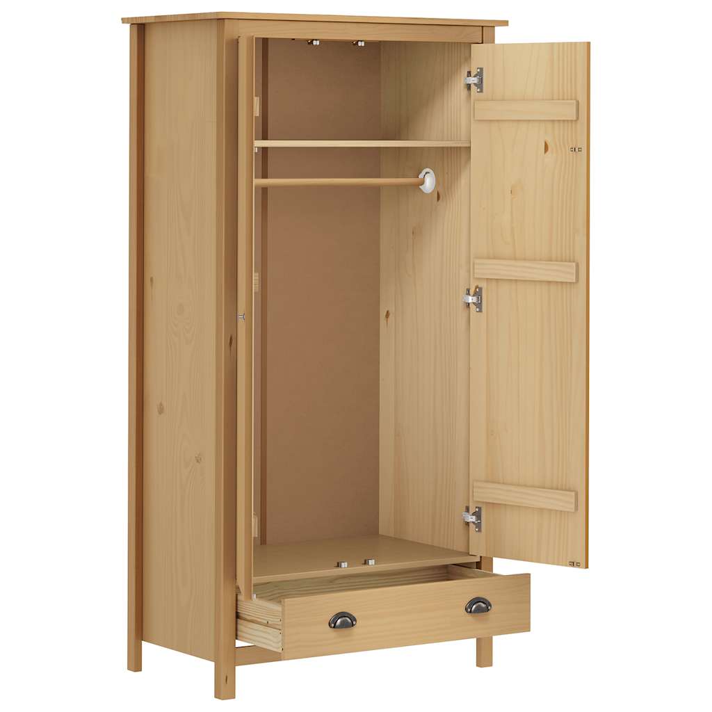 Kleiderschrank Mit 2 Türen Hill 89X50X170 Cm Massivholz Kiefer
