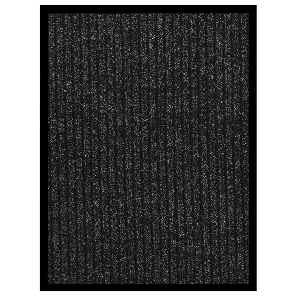 Fußmatte Gestreift Rutschfest Polypropylen Schwarz 40 x 60 cm