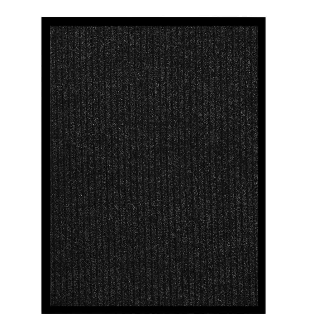 Fußmatte Gestreift Rutschfest Polypropylen Schwarz 60 x 80 cm