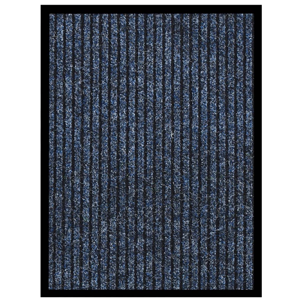 Fußmatte Gestreift Rutschfest Polypropylen Blau 40 x 60 cm