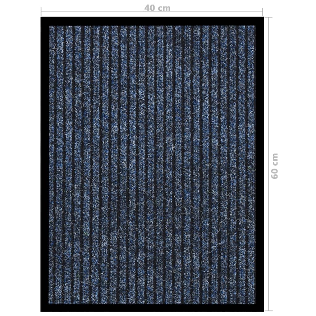 Fußmatte Gestreift Rutschfest Polypropylen Blau 40 x 60 cm