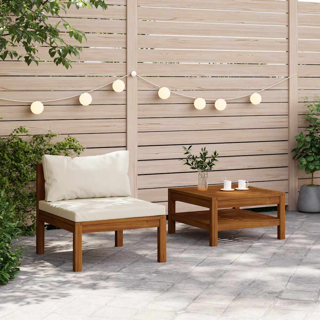 Gartenstuhl Mit En Kissen Massivholz Akazie