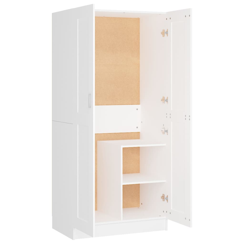Drehtürenschrank aus Holzwerkstoff Weiß 82,5 x 51,5 x 180 cm