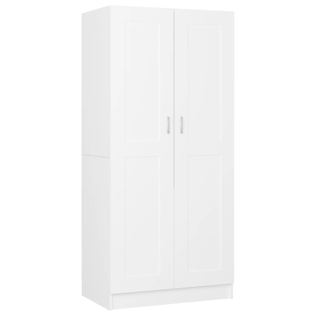 Drehtürenschrank aus Holzwerkstoff Weiß 82,5 x 51,5 x 180 cm