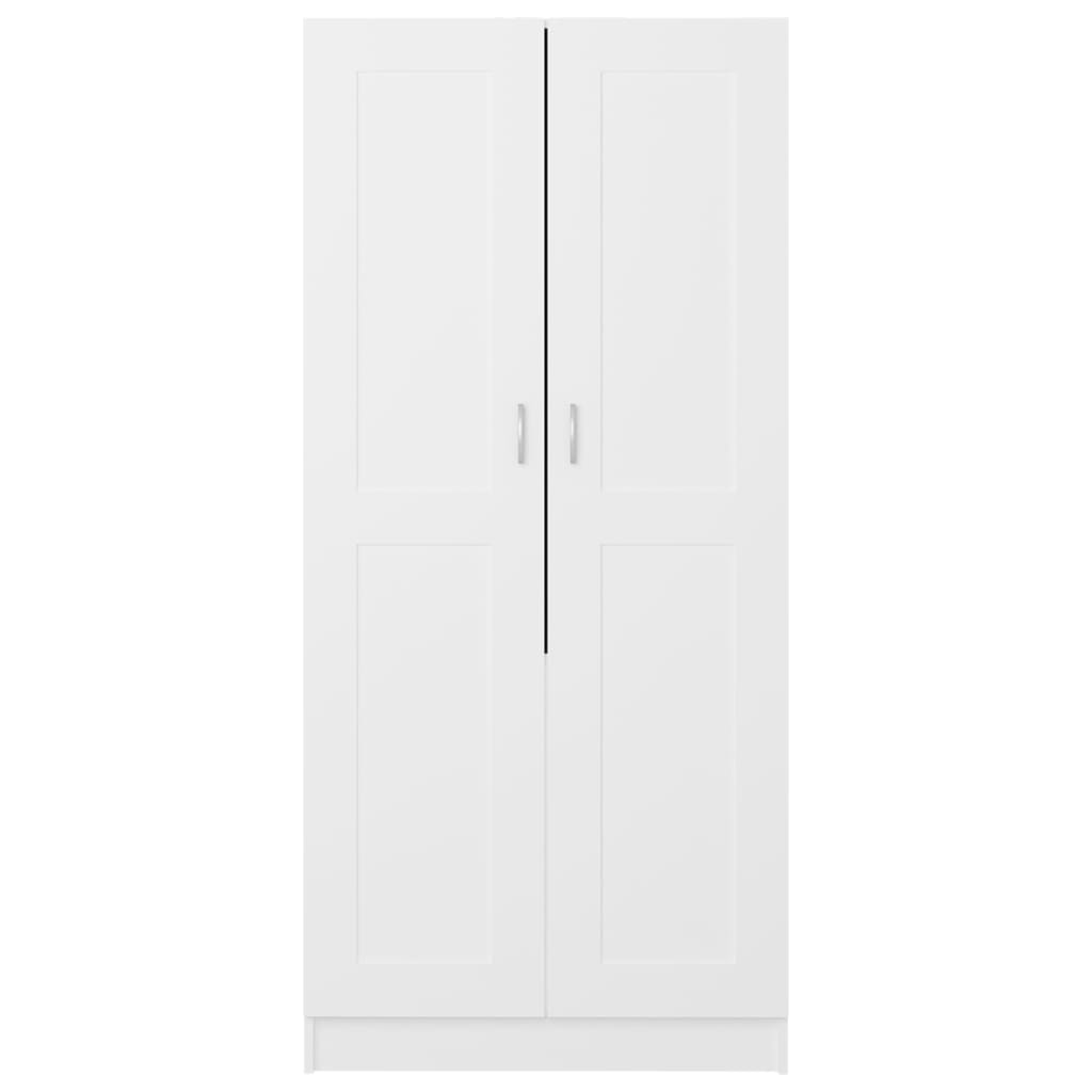 Drehtürenschrank aus Holzwerkstoff Weiß 82,5 x 51,5 x 180 cm