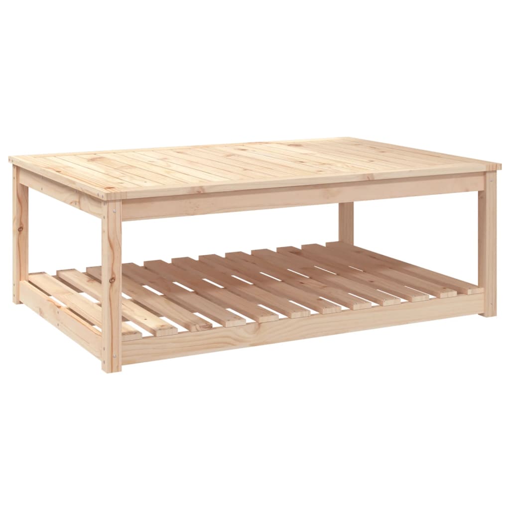 Gartentisch 121X82,5X45 Cm Massivholz Kiefer