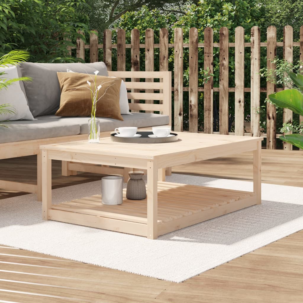 Gartentisch 121X82,5X45 Cm Massivholz Kiefer