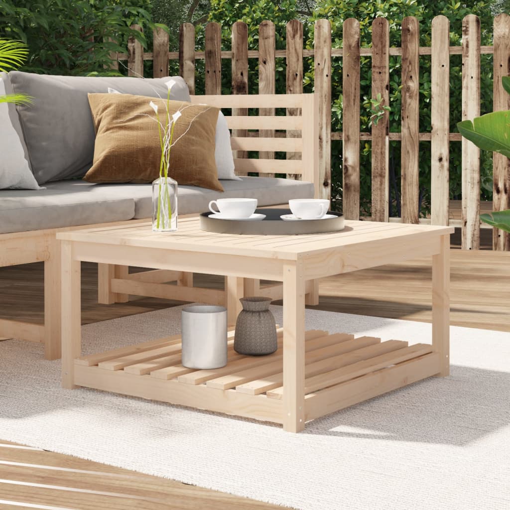 Gartentisch 121X82,5X45 Cm Massivholz Kiefer