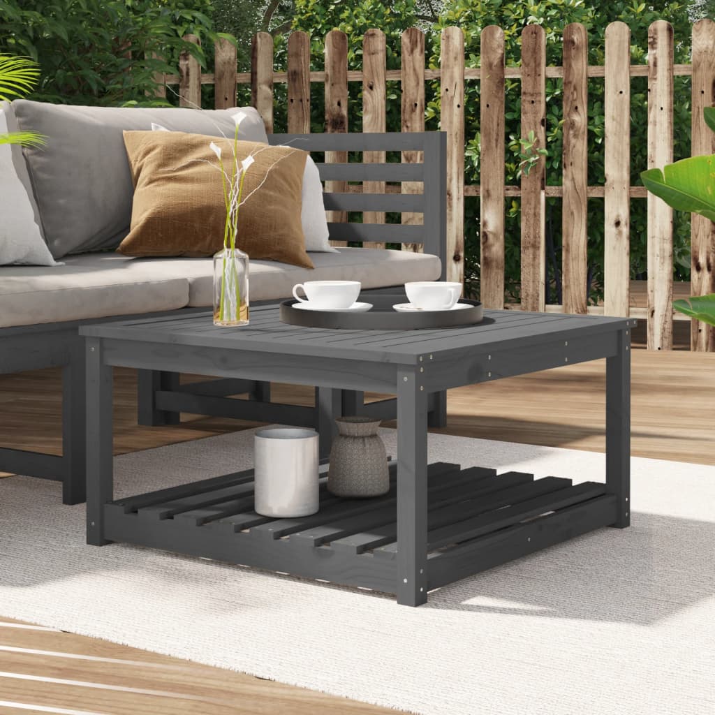 Gartentisch 121X82,5X45 Cm Massivholz Kiefer