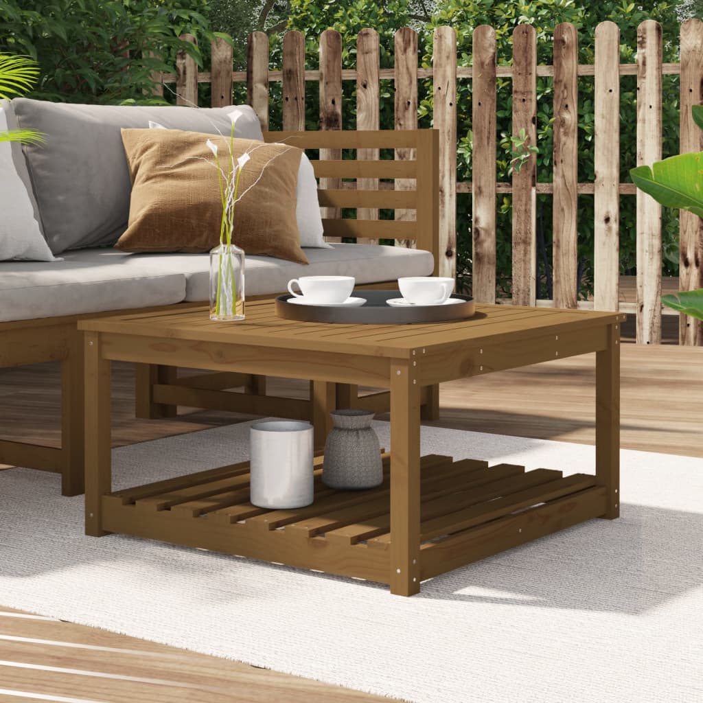 Gartentisch 121X82,5X45 Cm Massivholz Kiefer