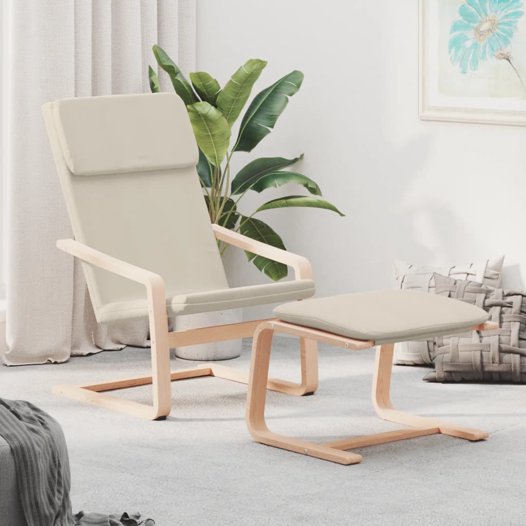 Relaxsessel Mit Hocker Dunkelgrau Stoff