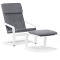 Relaxsessel Mit Hocker Dunkelgrau Stoff
