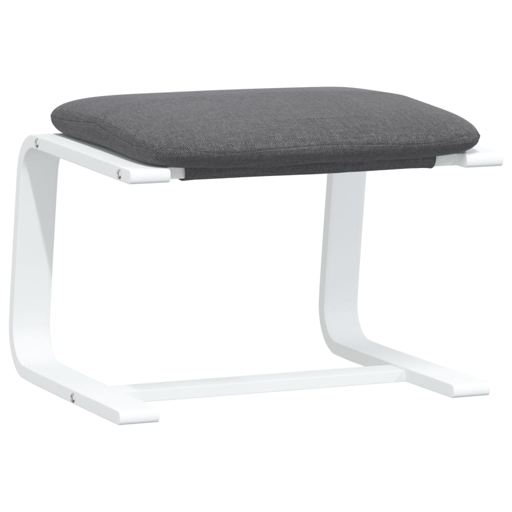 Relaxsessel Mit Hocker Dunkelgrau Stoff