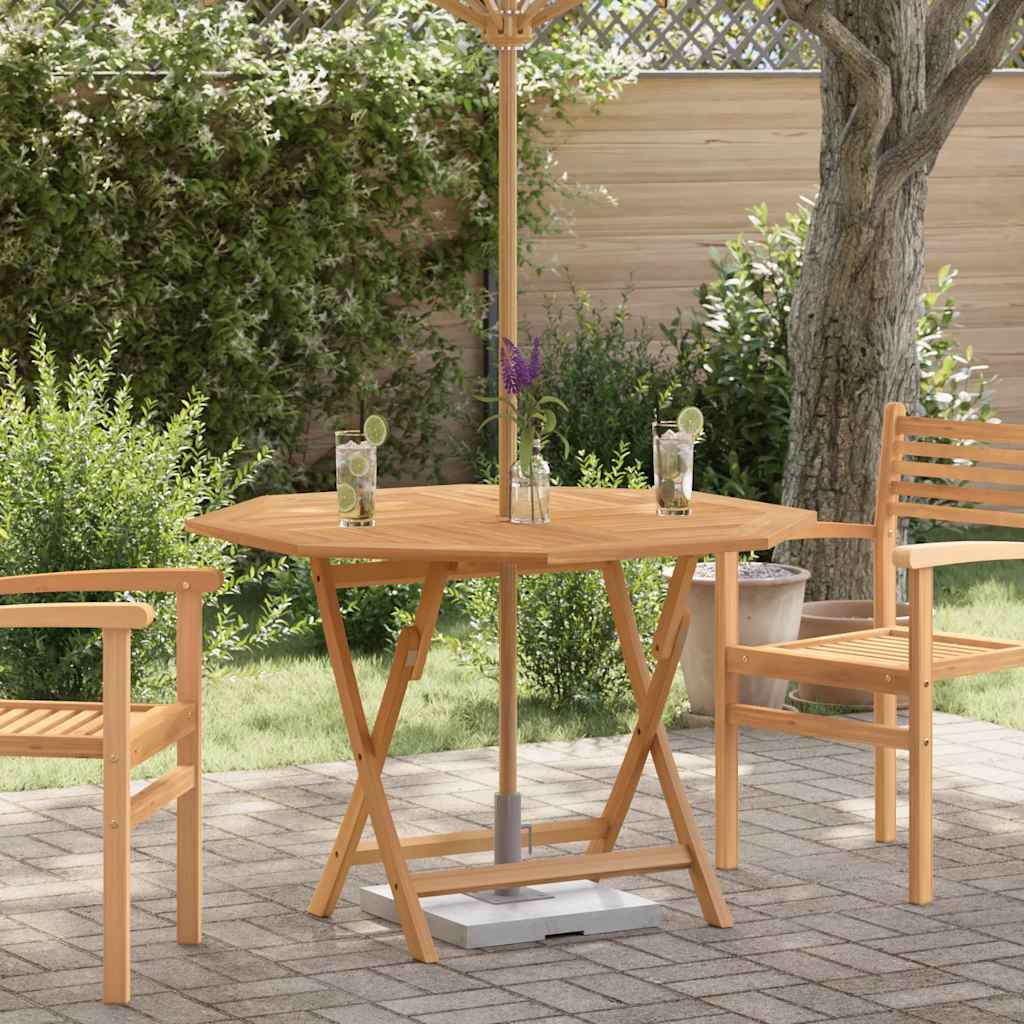 Gartentisch Klappbar Ø 110X75 Cm Massivholz Teak