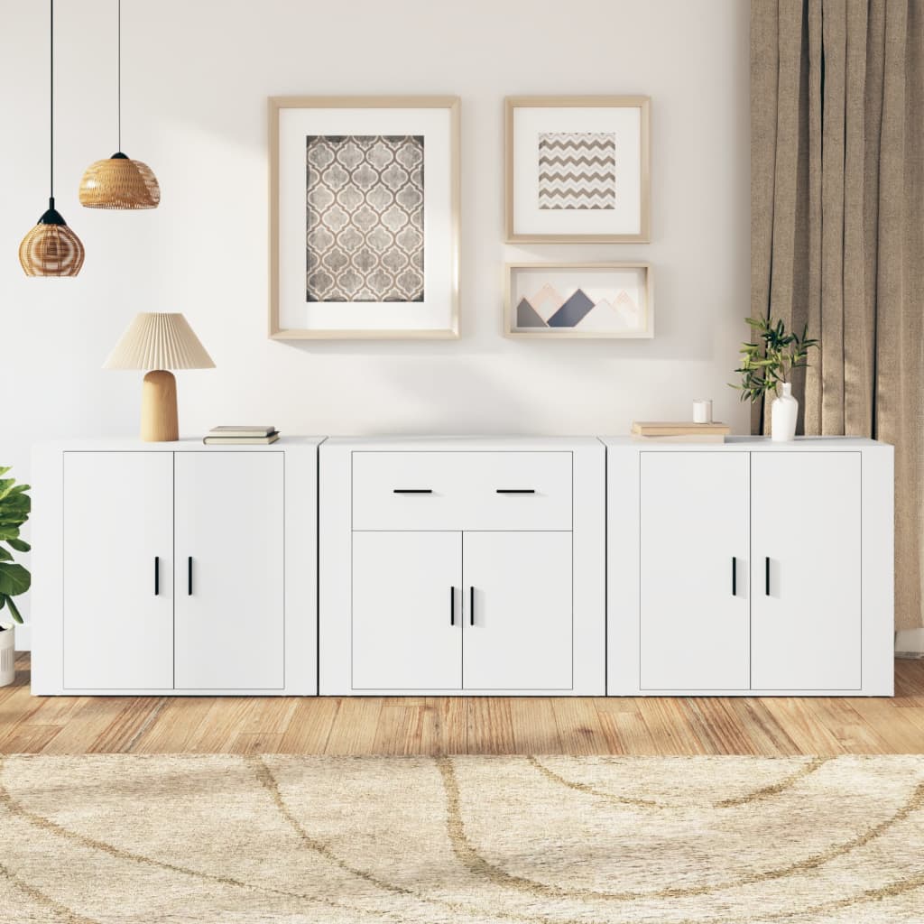 Sideboards 3 Stk. Sonoma-Eiche Holzwerkstoff