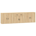Sideboards 3 Stk. Sonoma-Eiche Holzwerkstoff
