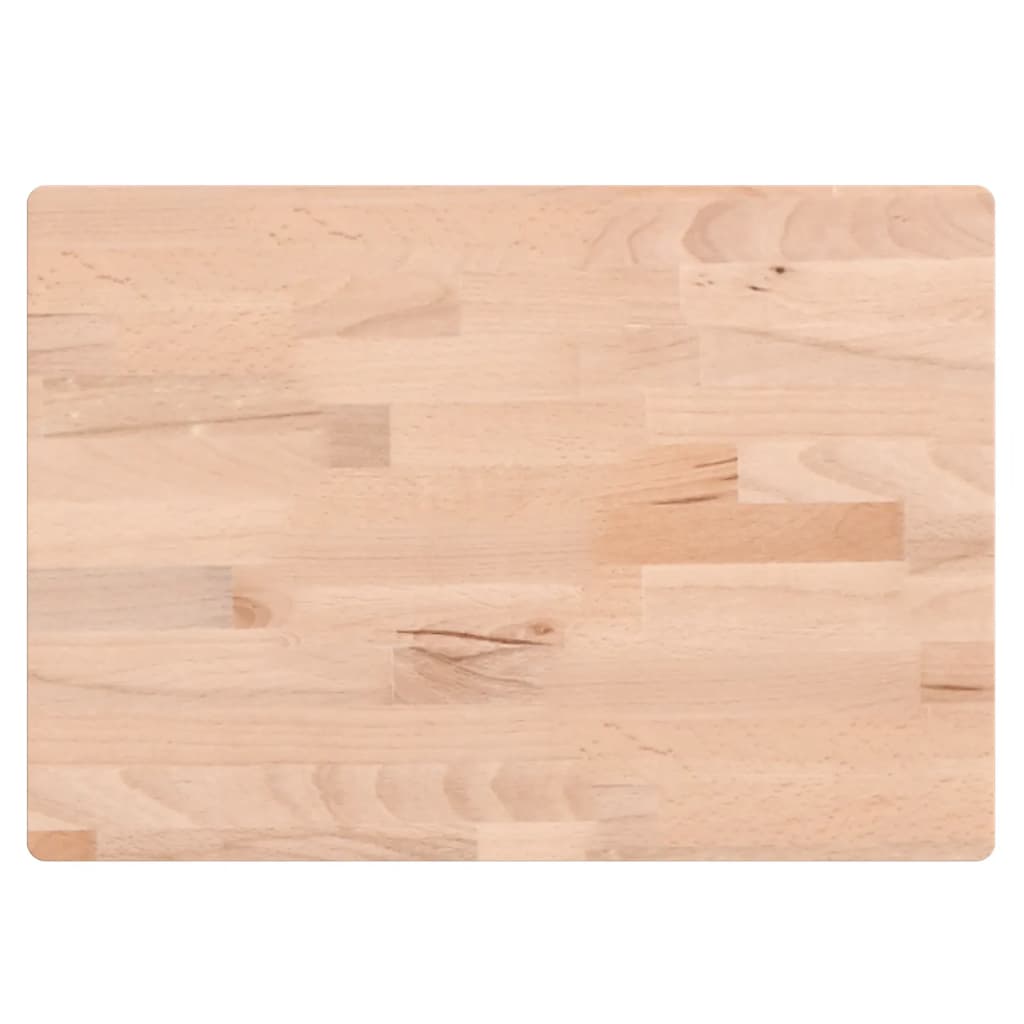 Schneidebrett Holz Massiv Buche Natur 50 x 35 x 4 cm