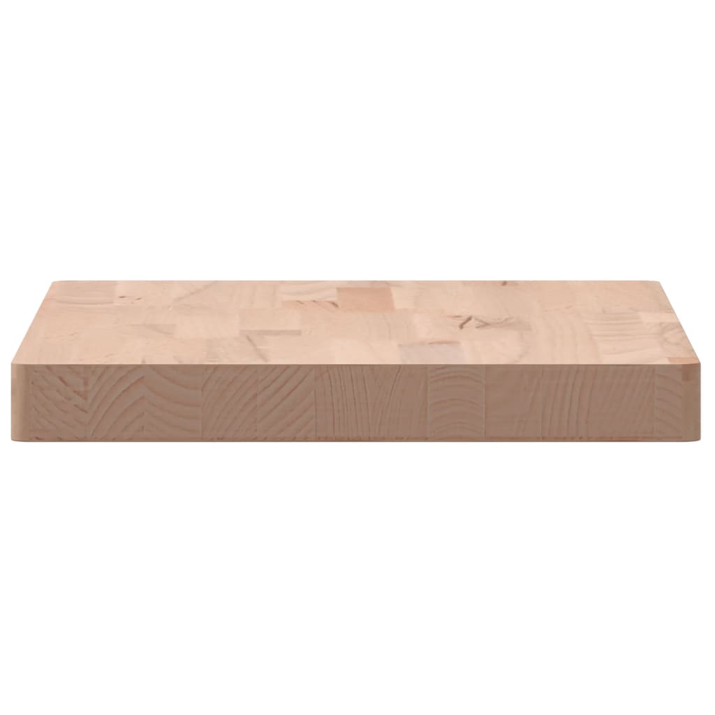 Schneidebrett Holz Massiv Buche Natur 50 x 35 x 4 cm