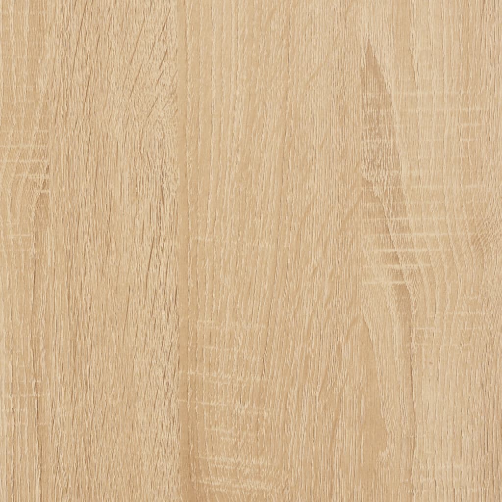 Moderner Wohnzimmertisch aus Holzwerkstoff mit Stahlbeinen - 100×100×40 cm, modernes Design in Sonoma Eiche