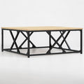 Moderner Wohnzimmertisch aus Holzwerkstoff mit Stahlbeinen - 70×70×30 cm, modernes Design in Sonoma Eiche