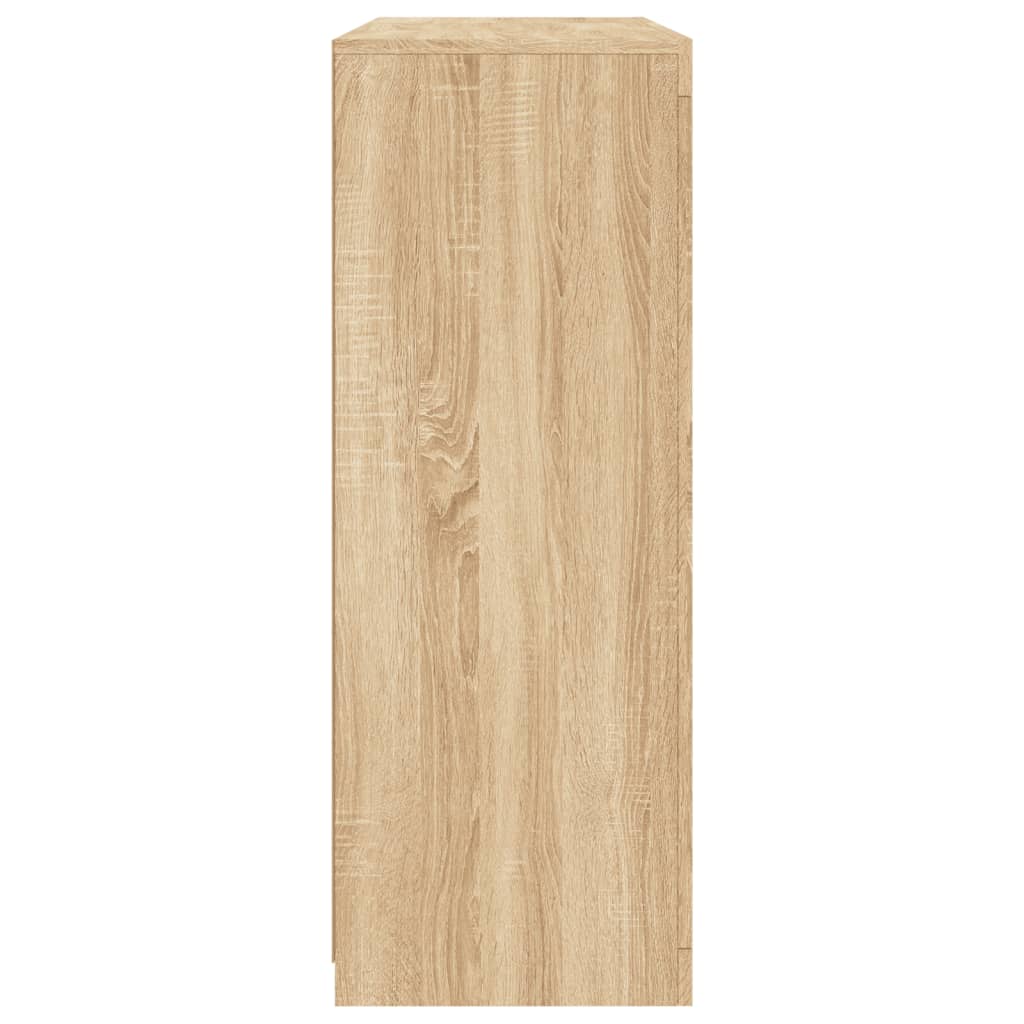 Sideboards Mit Led-Leuchten 3 Stk. Sonoma-Eiche Holzwerkstoff