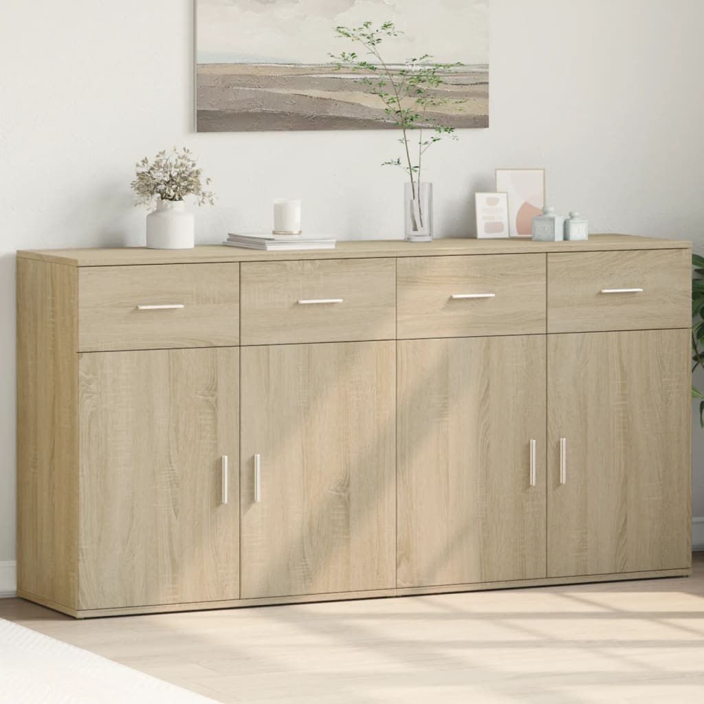 Sideboards 2 Stk. Sonoma-Eiche 79X38X80 Cm Holzwerkstoff