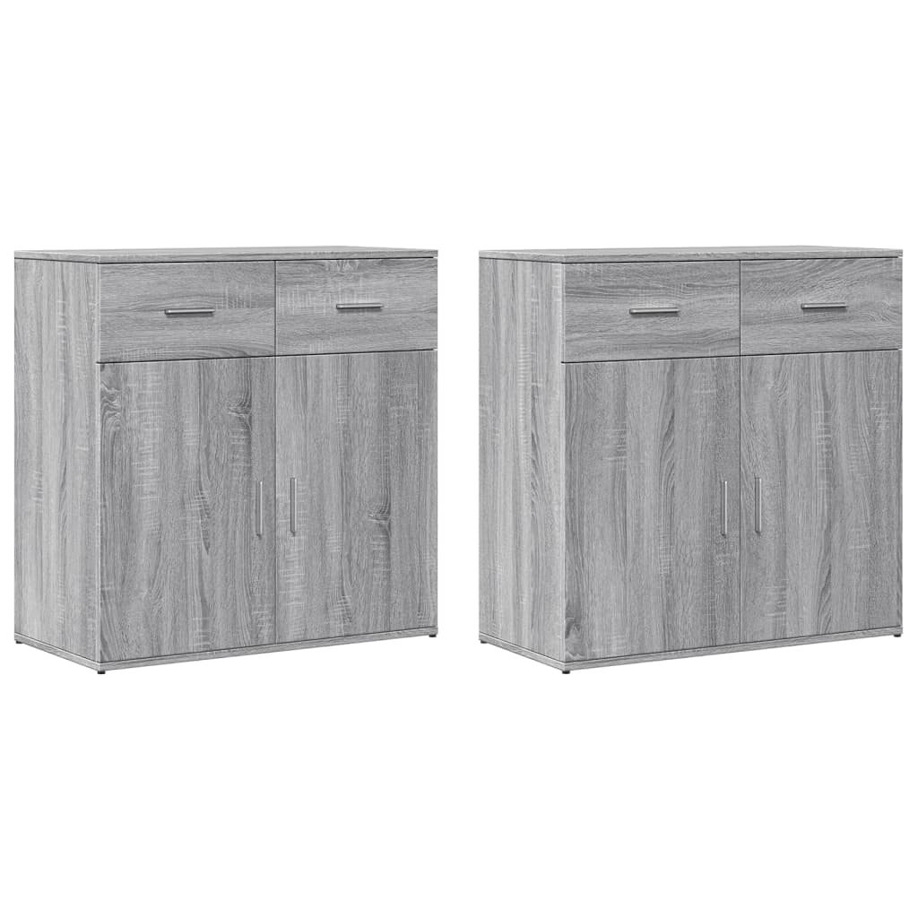 Sideboards 2 Stk. Sonoma-Eiche 79X38X80 Cm Holzwerkstoff