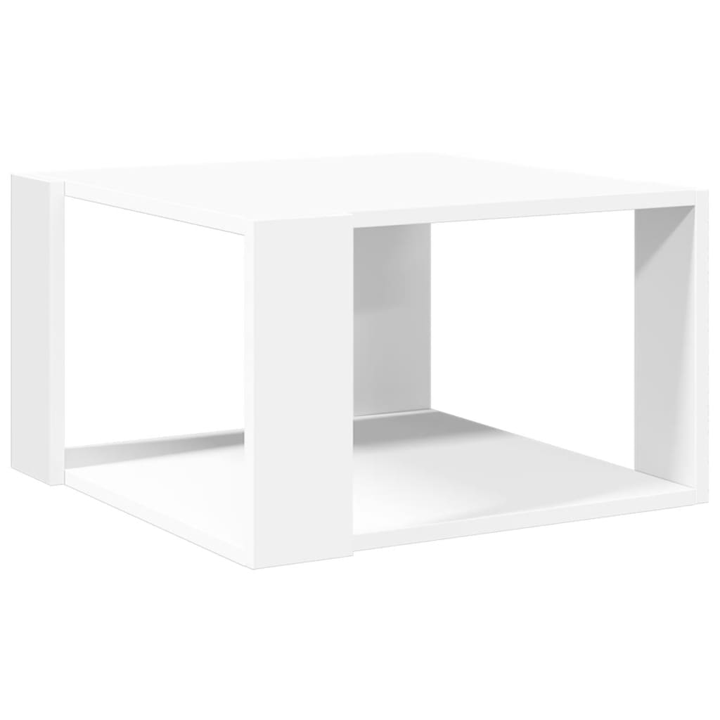 Moderner Couchtisch aus Holzwerkstoff – Weiss , 51,5×51,5×30 cm