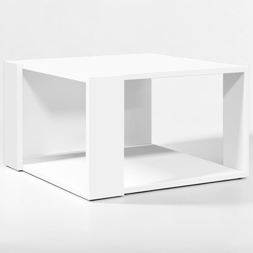 Moderner Couchtisch aus Holzwerkstoff – Weiss , 51,5×51,5×30 cm