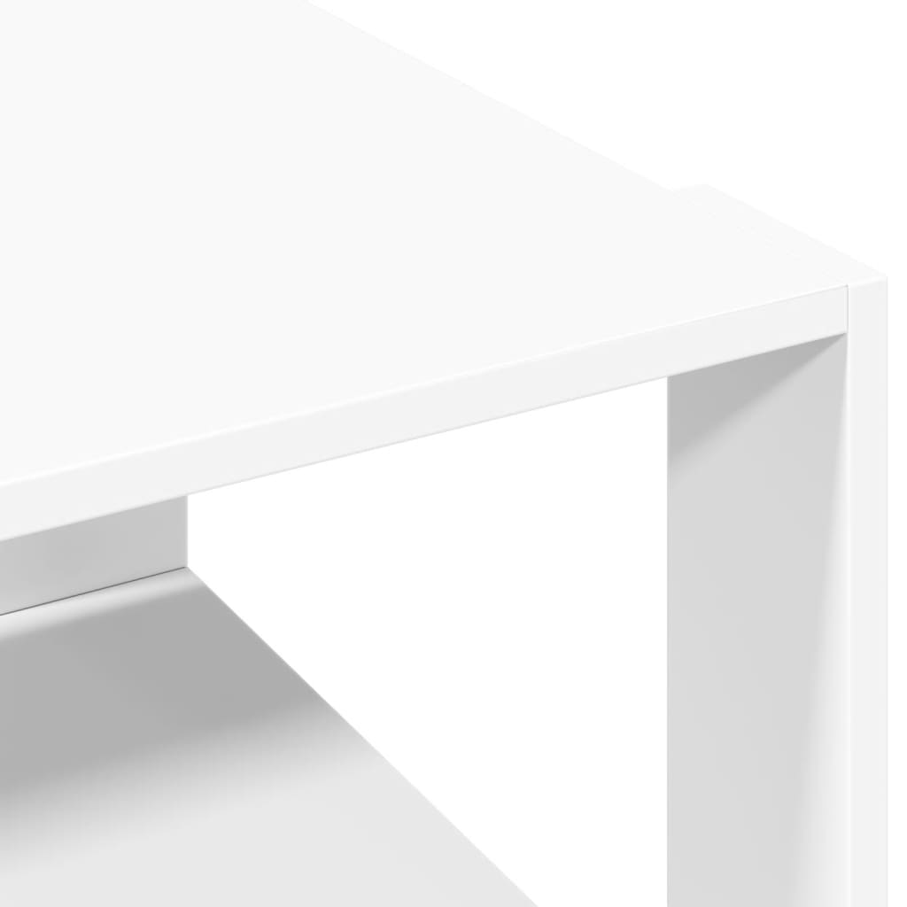 Moderner Couchtisch aus Holzwerkstoff – Weiss , 51,5×51,5×30 cm