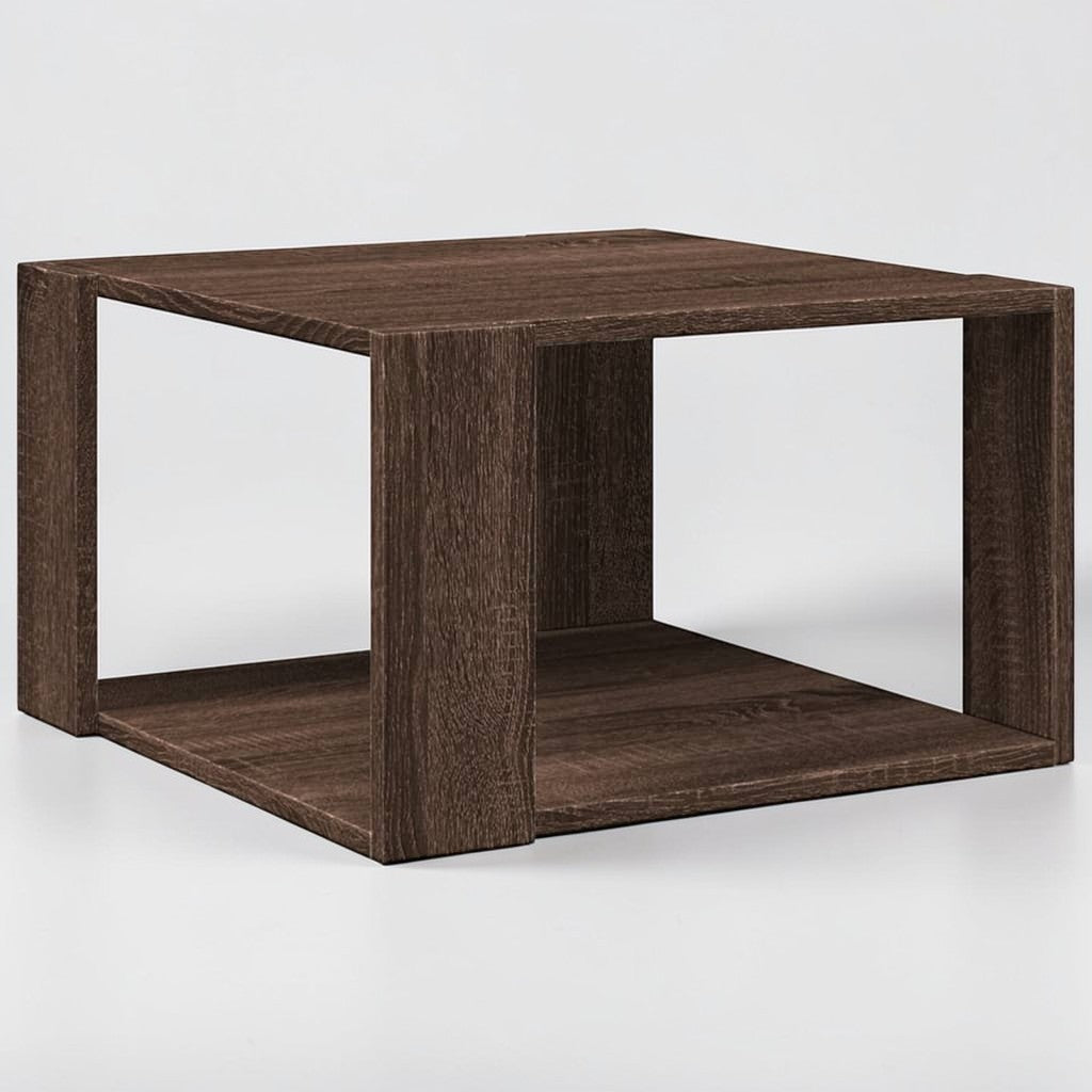 Moderner Couchtisch aus Holzwerkstoff – Braun Eiche , 51,5×51,5×30 cm