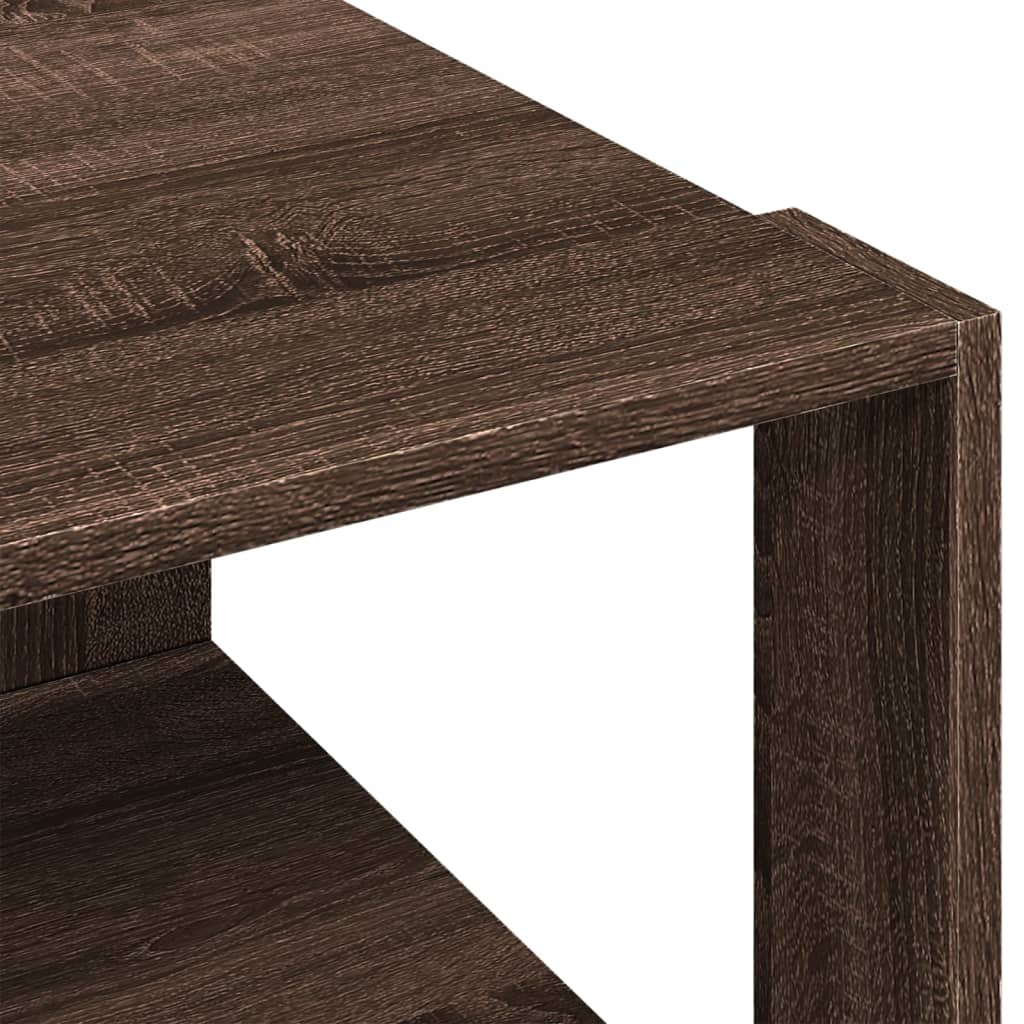 Moderner Couchtisch aus Holzwerkstoff – Braun Eiche , 51,5×51,5×30 cm
