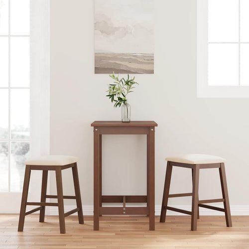 Barstühle Mit Kissen 2 Stk. Braun Massivholz Gummibaum