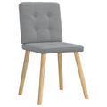 Gepolsterte Stühle 2er Set Stoff Hellgrau 45 x 54 x 86 cm