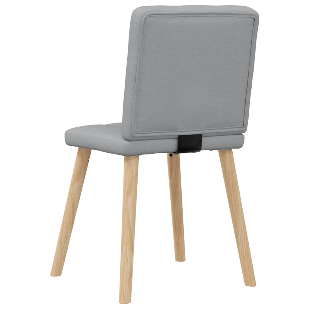 Gepolsterte Stühle 2er Set Stoff Hellgrau 45 x 54 x 86 cm