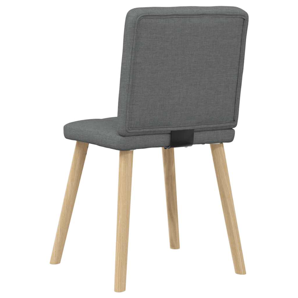 Gepolsterte Stühle 2er Set Stoff Dunkelgrau 45 x 54 x 86 cm