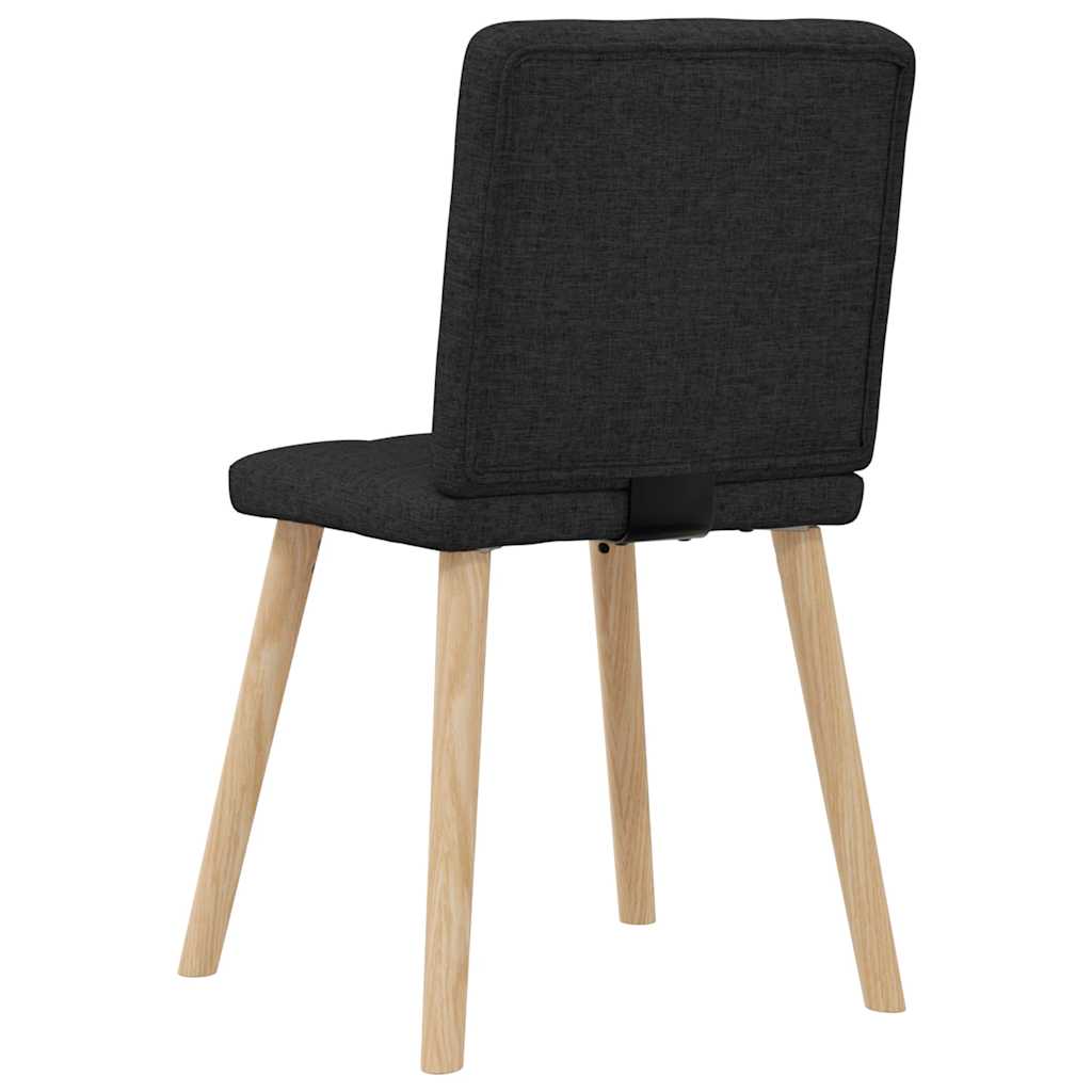 Gepolsterte Stühle 2er Set Stoff Schwarz 45 x 54 x 86 cm