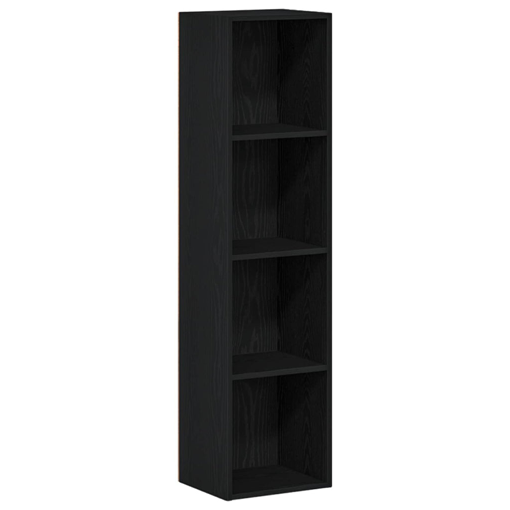 | Bücherregal | Holzwerkstoff Schwarz Eichen-Optik